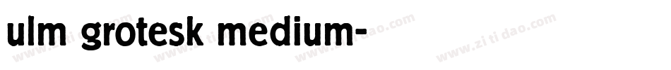 ulm grotesk medium字体转换